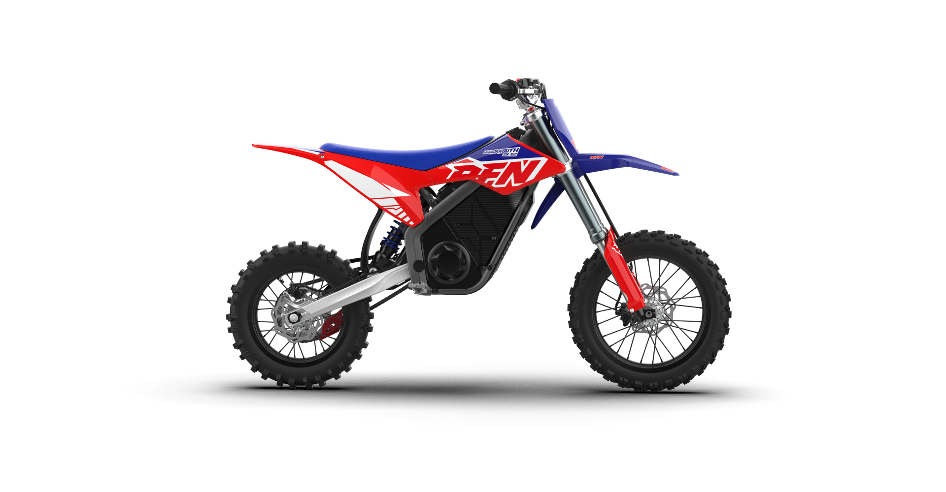 RFN Warrior Youth SX-E2 — render 3D bok prawy, elektryczny cross młodzieżowy RFN
